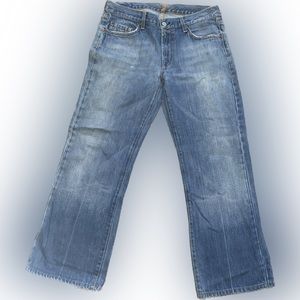Women vintage  wide bootcut jeans mid waist